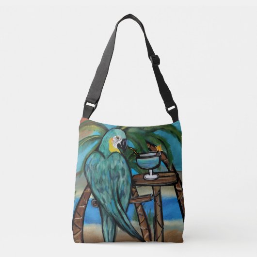 Feestpapegaaien Crossbody Tas (Voorkant)