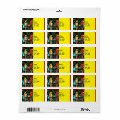 Feestpapegaaien etiket (Full Sheet)
