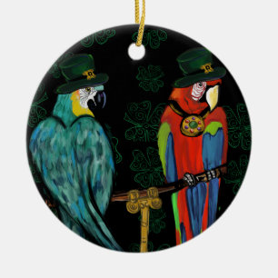FEESTPAPEGAAIEN KERAMISCH ORNAMENT