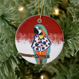 FEESTPAPEGAIEN KERAMISCH ORNAMENT