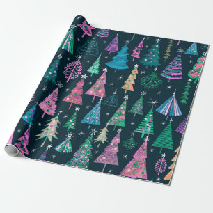 feestpatroon, kerstfeest en nieuwjaardecoratie cadeaupapier
