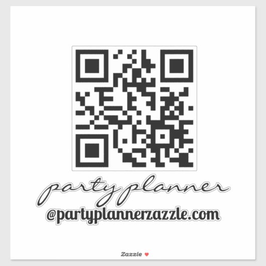 Feestplanner Elke Zakelijke QR-code Auto Sticker (Vel)