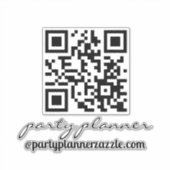 Feestplanner Elke Zakelijke QR-code Auto Sticker (Voorkant)