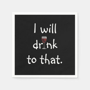 Feestplezier met rode wijn servet