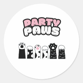 FEESTPOTEN RONDE STICKER