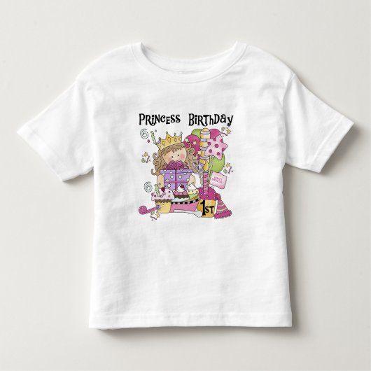Feestprinses 1e Verjaardag tshirts en geschenken (Voorkant)