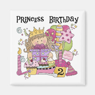 Feestprinses 2e Verjaardag Tshirts en geschenken Magneet