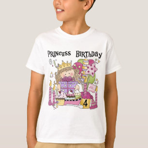 Feestprinses 4e Verjaardag Tshirts en geschenken