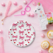 Feestservies met hartjes van papier-maché bord (Feest)