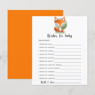 Feestspel voor vossenwelpje Wensen voor de baby
