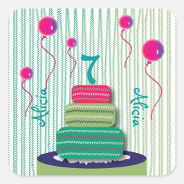 Feeststickers Vierkante Sticker