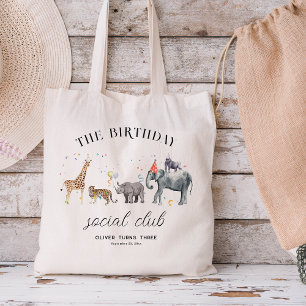 Feesttas van het kind Dierenfeest Verjaardagsfav Tote Bag
