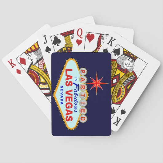 Feestte in  Prachtige Las Vegas Speelkaarten (Achterkant)