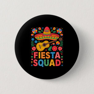Feestteam Cinco De Mayo Laat Feest Vieren Mexicaan Ronde Button 5,7 Cm