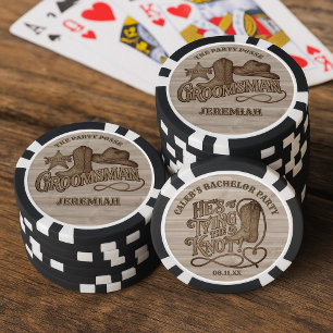 Feestteam Getuige Landelijke Cowboy Jonggezellenfe Poker Chips