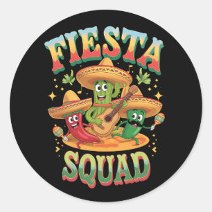 Feestteam Grappige Cinco De Mayo Mexicaans Feest Ronde Sticker