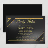 Feestticket uitnodiging (Voorkant / Achterkant)