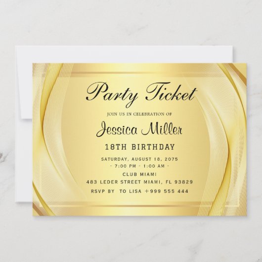 Feestticket uitnodiging (Voorkant)