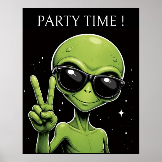 Feesttijd alien poster (Voorkant)