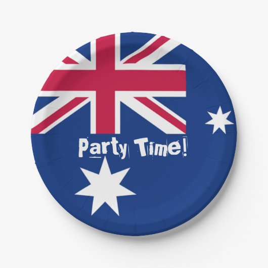 Feesttijd Australische Borden voor vlaggenpapier Papieren Bordje (Voorkant)