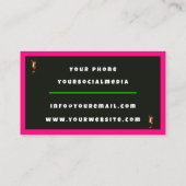 Feesttijd Neon Modern gepersonaliseerde profession Visitekaartje (Achterkant)