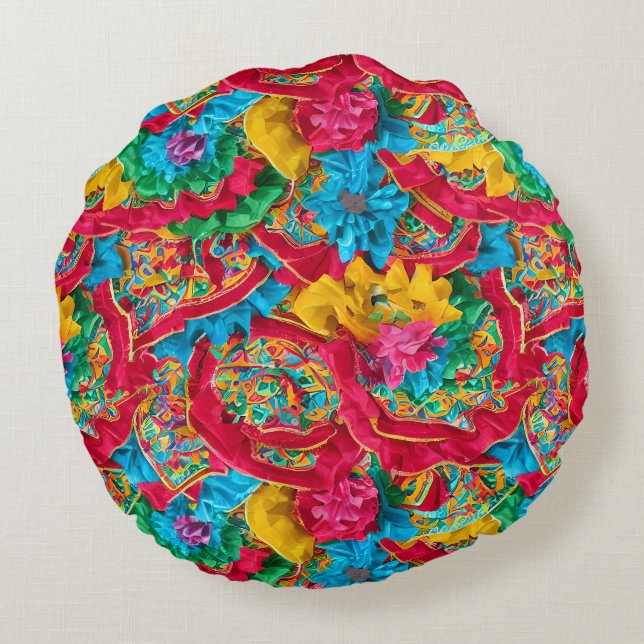 Feesttijd Rond Kussen (Achterkant)