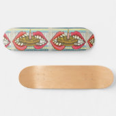 Feesttijd Taarten Lippen & Tanden Woeste Coole Art Skateboard (Horizontaal)