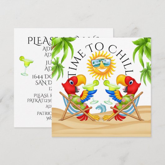 FEestTijD Uitnodiging (Voorkant / Achterkant)