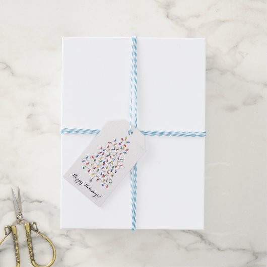 Feestverlichting Cadeaulabel (Met Touw)