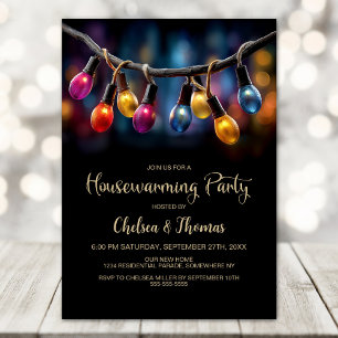 Feestverlichting Housewarming Party Kaart