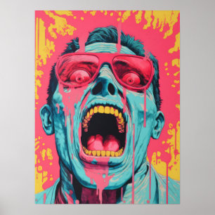 Feestvibes: de geest van rock poster