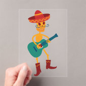 Feestvierend Skelet Gitarist Acryl Uitnodigingen (Insitu (Draagbaar))