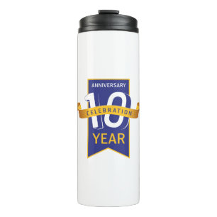 Feestviering 10-jarig jubileum thermosbeker