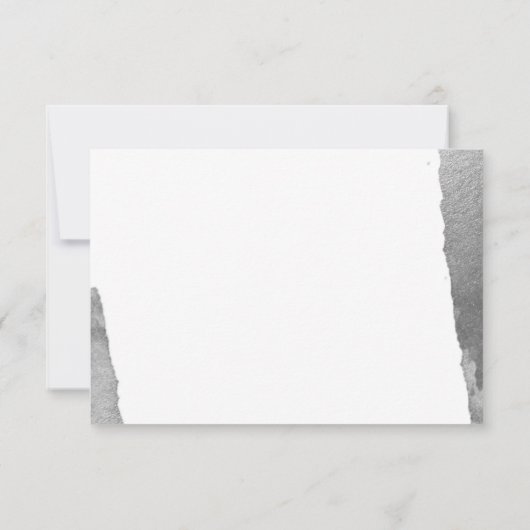 FEESTVIERING INSERT modern luxe verguld zilver Kaart (Achterkant)