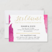 FEESTVIERING INSERT moderne luxe verguld roze Kaart (Voorkant)