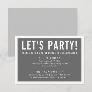 FEESTVIERING KAART modern blokje minimal grey