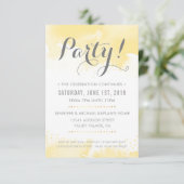 FEESTVIERING KAART moderne gele waterverf (Staand voorkant)