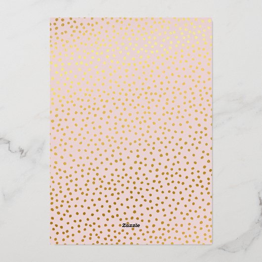 FEESTVIERING & REACTIE KAART roze goud (Achterkant)