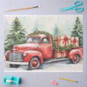 feestvreugde: rode vrachtwagen en kerst tissuepapier (Craft)