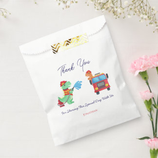 Feestzak voor kinder dinosaurus brandweerman verja bedankzakje