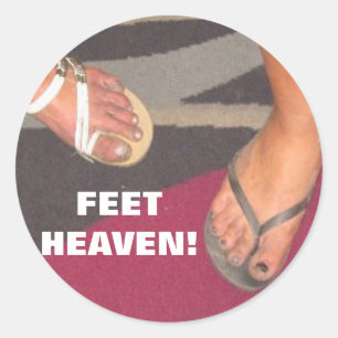 FEET HEAVEN! RONDE STICKER