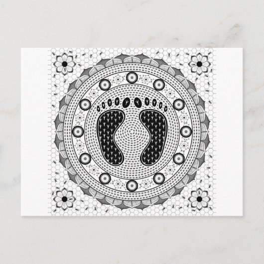 Feet Mandala Briefkaart (Voorkant)