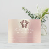 Feet Roos Gold Reflexology Certificate Gift Copper (Staand voorkant)