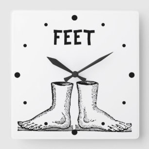 Feet Vierkante Klok