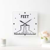 Feet Vierkante Klok (Huis)