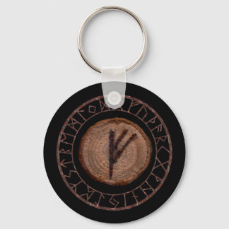Fehu - Oudere Futhark-rune Sleutelhanger