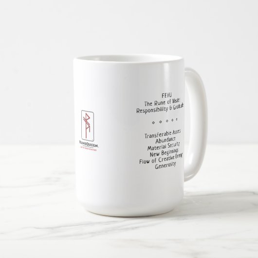 Fehu Rune Stone Mug (Devant droit)
