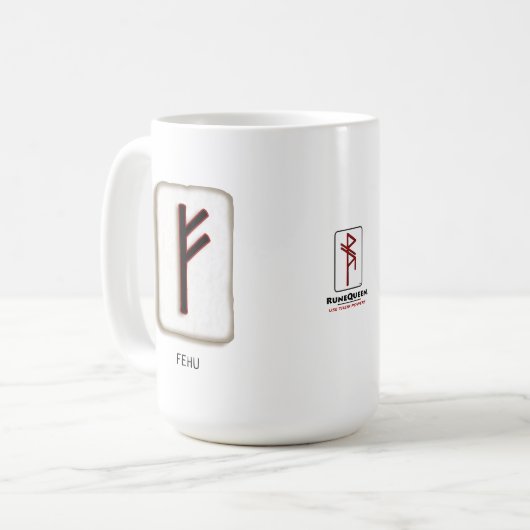 Fehu Rune Stone Mug (Devant gauche)