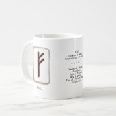 Fehu RuneStone 11 oz. Mok (Voorkant links)