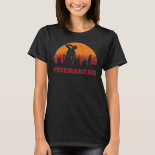 Feierabend Bierchen Cologne Skyline Sunset Mannen T-shirt